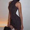 Stylish Work Outfits, Outfit Summer Ideas Draped Bodycon Mini Dress