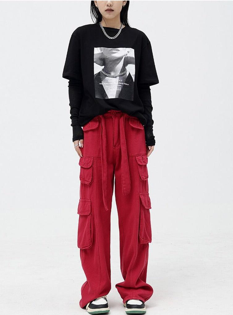 Stylish Work Outfits, Outfit Summer Ideas Drawstring Belt Cargo Pants Stylish Work Outfits, Outfit Summer Ideas Drawstring Belt Cargo Pants