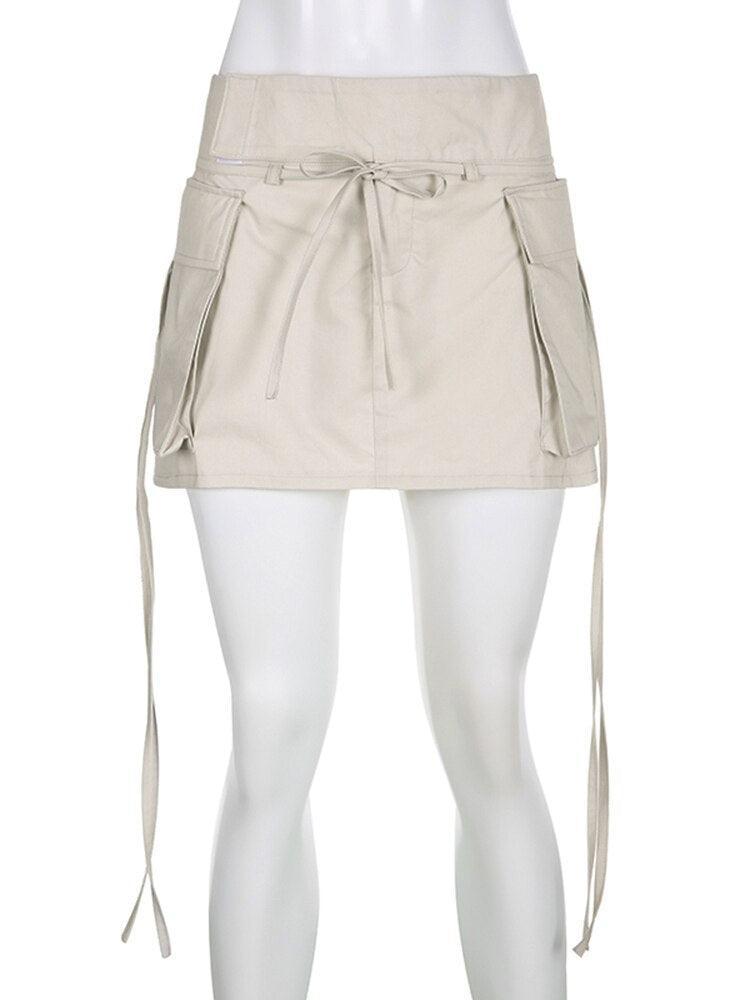 Stylish Work Outfits, Outfit Summer Ideas Drawstring Cargo Mini Skirt Stylish Work Outfits, Outfit Summer Ideas Drawstring Cargo Mini Skirt