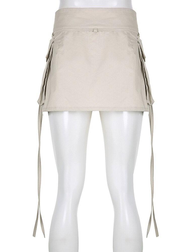 Stylish Work Outfits, Outfit Summer Ideas Drawstring Cargo Mini Skirt Stylish Work Outfits, Outfit Summer Ideas Drawstring Cargo Mini Skirt