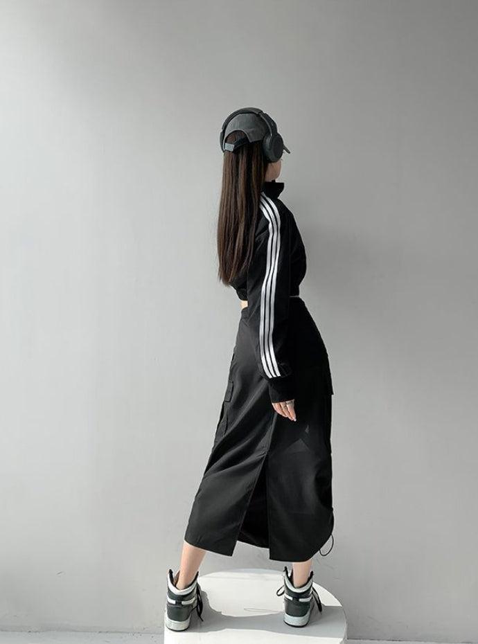 Stylish Work Outfits, Outfit Summer Ideas Drawstring Parachute Midi Skirt Stylish Work Outfits, Outfit Summer Ideas Drawstring Parachute Midi Skirt