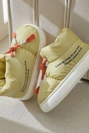 Stylish Work Outfits, Outfit Summer Ideas Drawstring Puffer Slippers