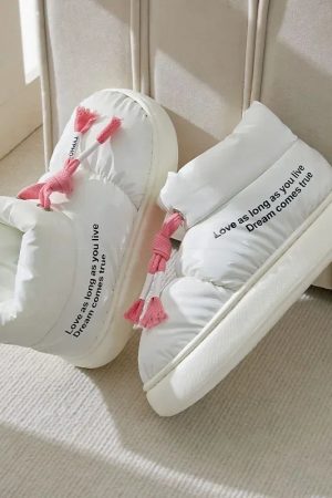 Stylish Work Outfits, Outfit Summer Ideas Drawstring Puffer Slippers