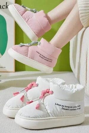 Stylish Work Outfits, Outfit Summer Ideas Drawstring Puffer Slippers