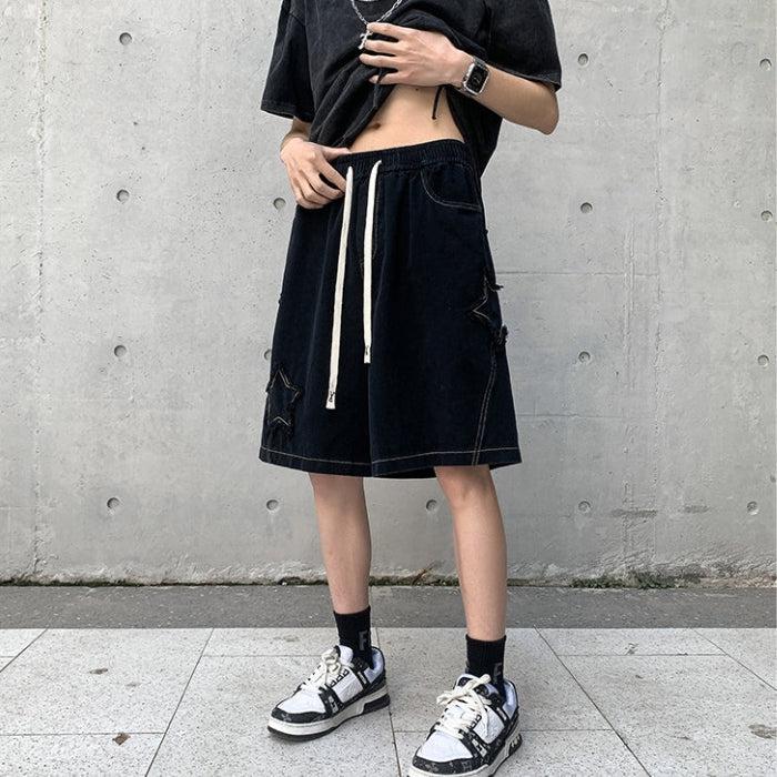 Stylish Work Outfits, Outfit Summer Ideas Drawstring Star Embroidered Shorts Stylish Work Outfits, Outfit Summer Ideas Drawstring Star Embroidered Shorts