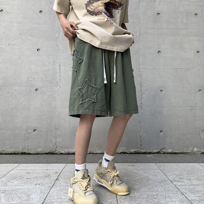 Stylish Work Outfits, Outfit Summer Ideas Drawstring Star Embroidered Shorts Stylish Work Outfits, Outfit Summer Ideas Drawstring Star Embroidered Shorts