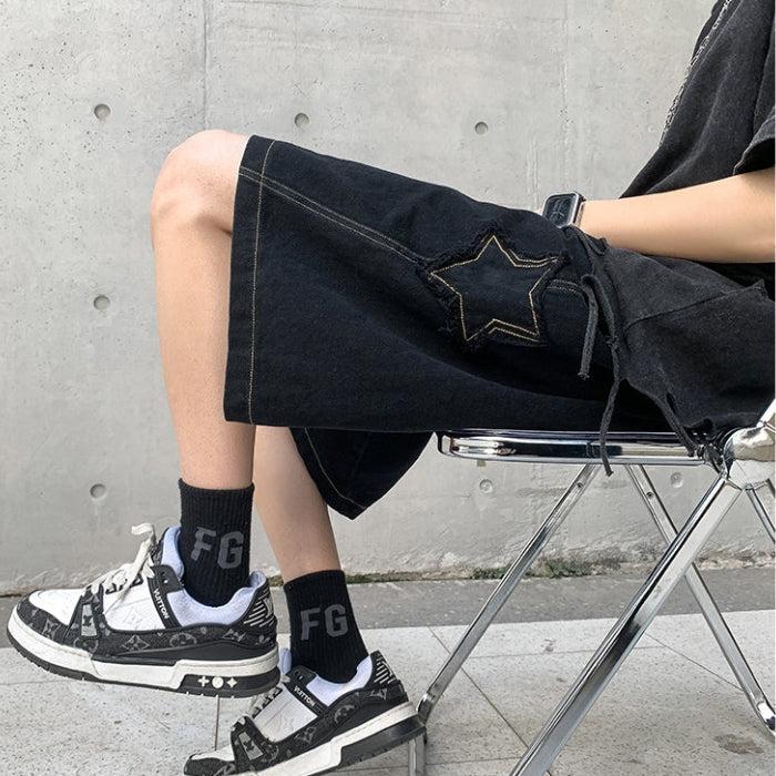 Stylish Work Outfits, Outfit Summer Ideas Drawstring Star Embroidered Shorts Stylish Work Outfits, Outfit Summer Ideas Drawstring Star Embroidered Shorts