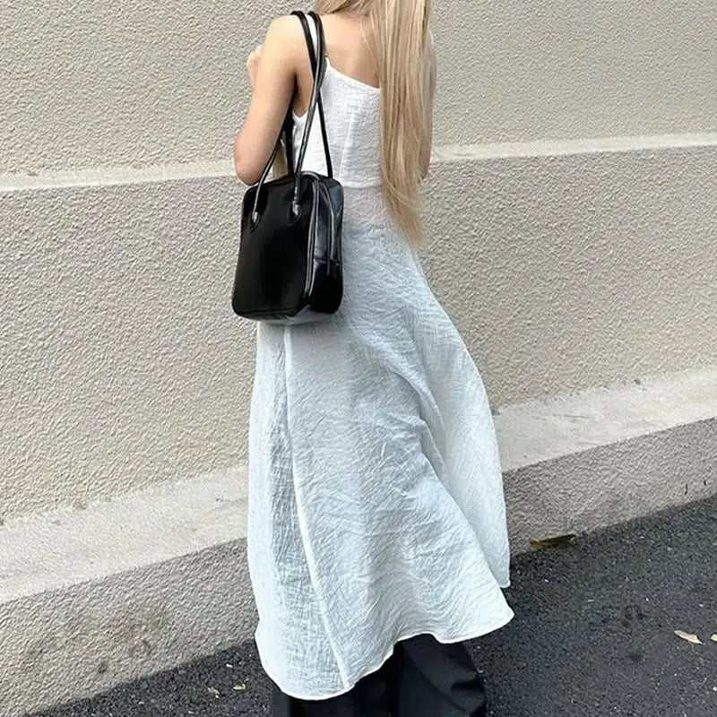 Stylish Work Outfits, Outfit Summer Ideas Dress-Like Strap Top Stylish Work Outfits, Outfit Summer Ideas Dress-Like Strap Top