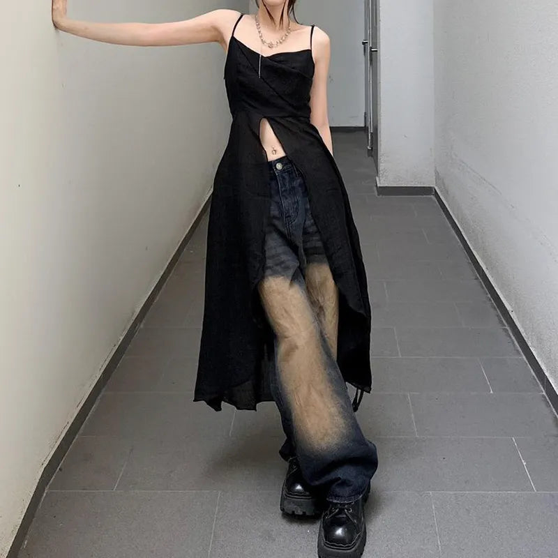 Stylish Work Outfits, Outfit Summer Ideas Dress-Like Strap Top Stylish Work Outfits, Outfit Summer Ideas Dress-Like Strap Top