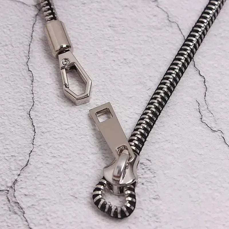 Stylish Work Outfits, Outfit Summer Ideas Edgy Adjustable Zipper Necklace Stylish Work Outfits, Outfit Summer Ideas Edgy Adjustable Zipper Necklace