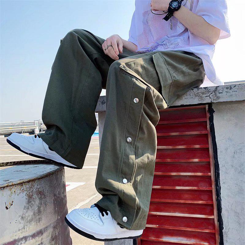 Stylish Work Outfits, Outfit Summer Ideas Elastic Waist Wide Leg Cargo Pants Stylish Work Outfits, Outfit Summer Ideas Elastic Waist Wide Leg Cargo Pants