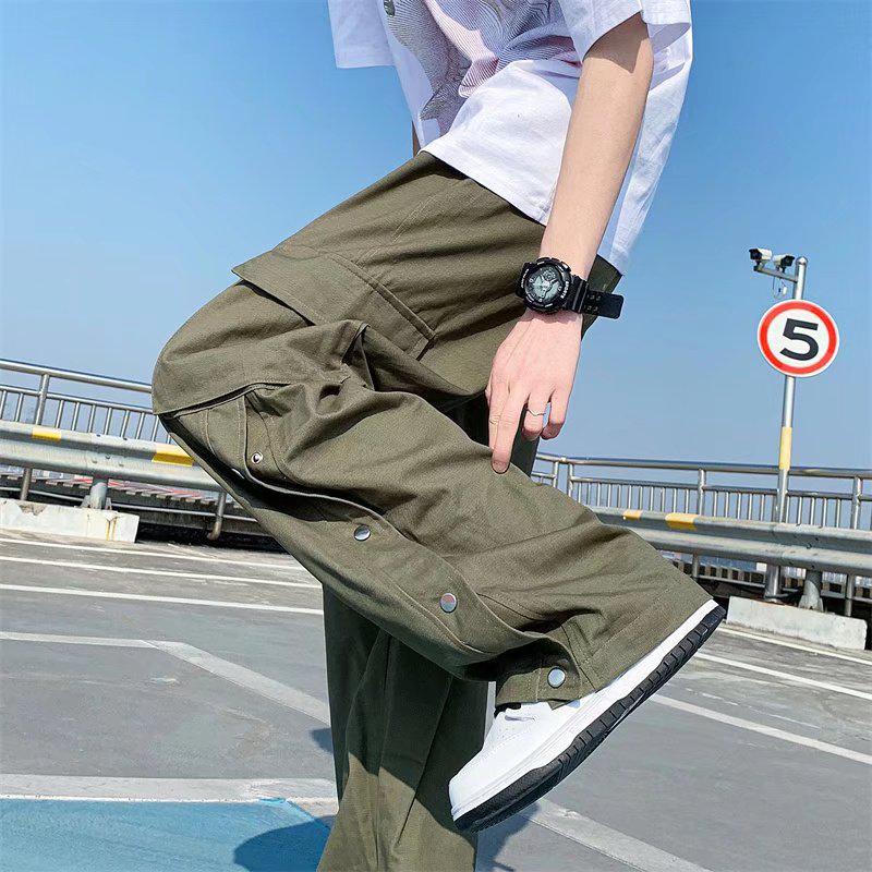 Stylish Work Outfits, Outfit Summer Ideas Elastic Waist Wide Leg Cargo Pants Stylish Work Outfits, Outfit Summer Ideas Elastic Waist Wide Leg Cargo Pants