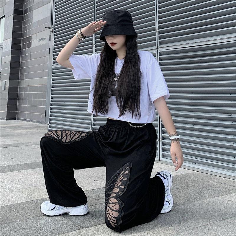 Stylish Work Outfits, Outfit Summer Ideas Elasticated Waist Butterfly Cut-Out Pants Stylish Work Outfits, Outfit Summer Ideas Elasticated Waist Butterfly Cut-Out Pants
