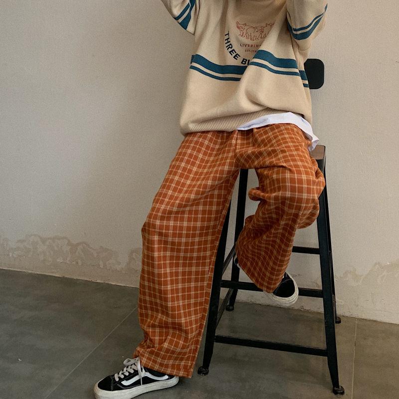 Stylish Work Outfits, Outfit Summer Ideas Elasticated Waist Checkered Sweatpants Stylish Work Outfits, Outfit Summer Ideas Elasticated Waist Checkered Sweatpants
