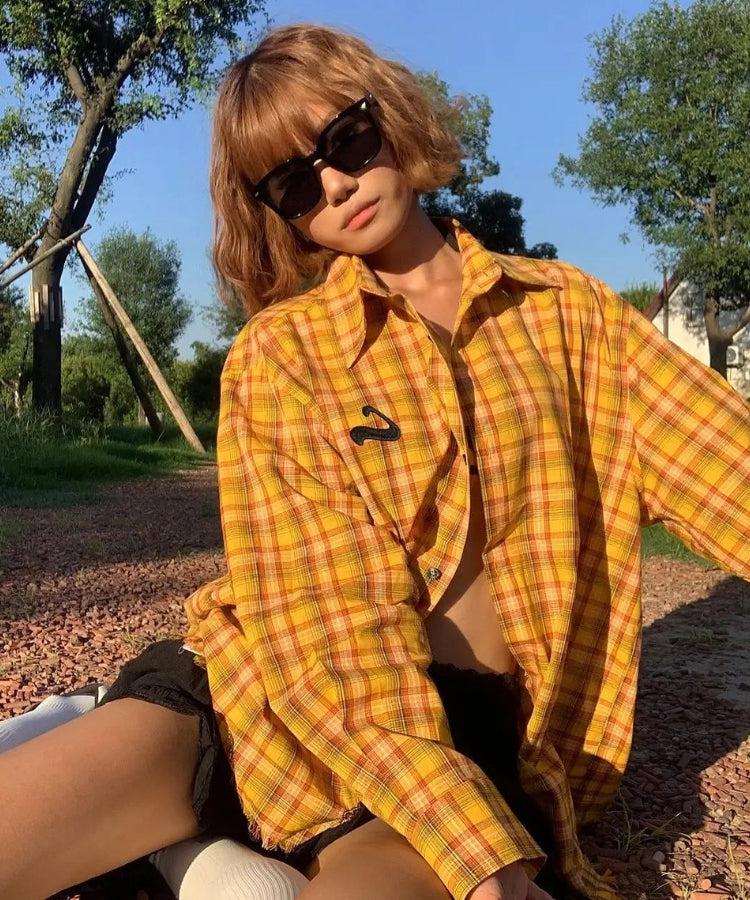 Stylish Work Outfits, Outfit Summer Ideas Embroidered Tasseled Plaid Shirt Stylish Work Outfits, Outfit Summer Ideas Embroidered Tasseled Plaid Shirt