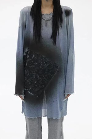 Stylish Work Outfits, Outfit Summer Ideas Extra Long Mesh Top