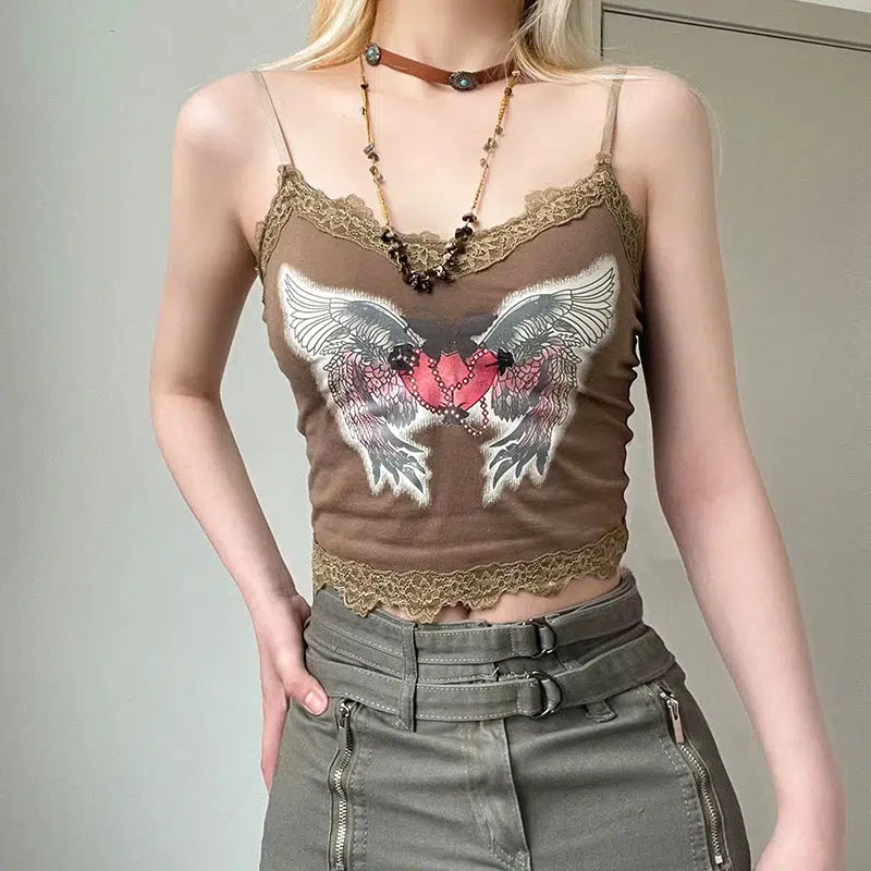 Stylish Work Outfits, Outfit Summer Ideas Fairy Grunge Angel Wings Top