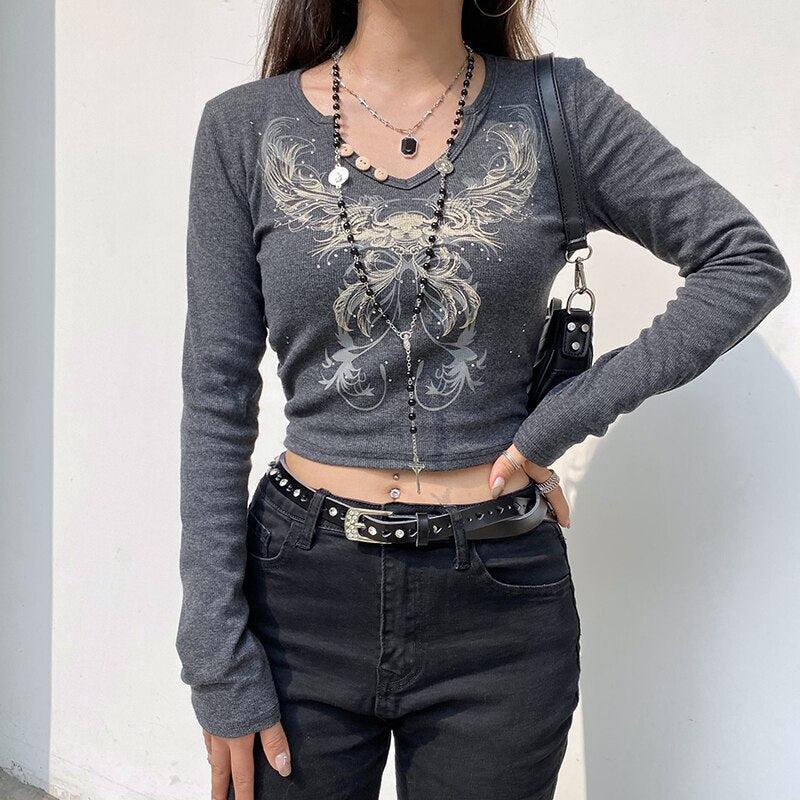Stylish Work Outfits, Outfit Summer Ideas Fairy Grunge Butterfly Crop Top Stylish Work Outfits, Outfit Summer Ideas Fairy Grunge Butterfly Crop Top