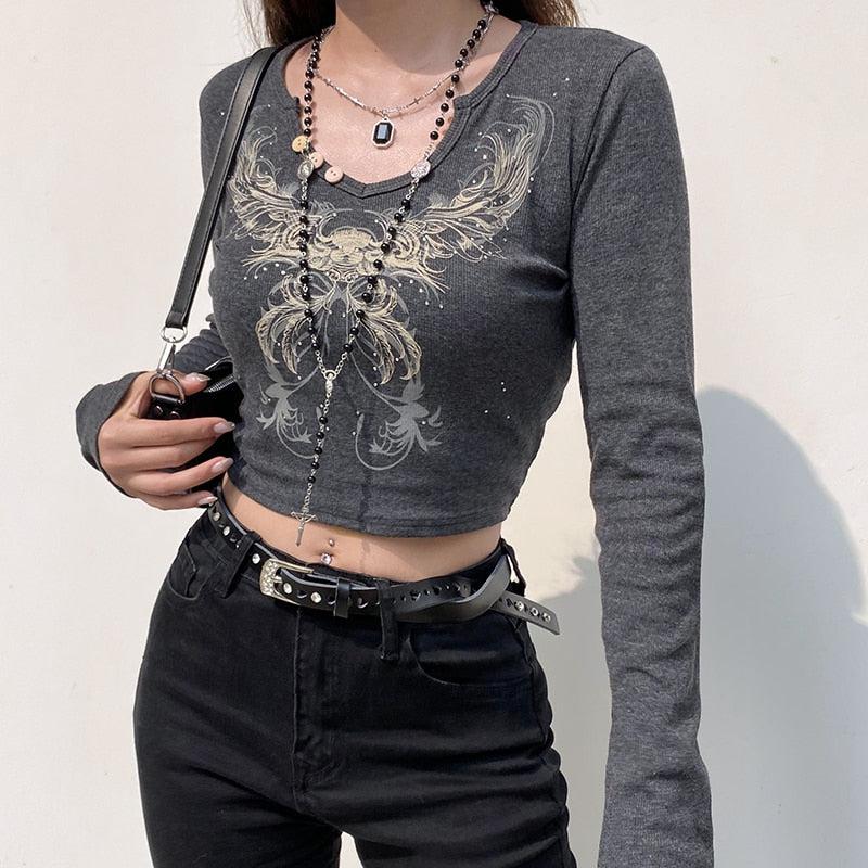 Stylish Work Outfits, Outfit Summer Ideas Fairy Grunge Butterfly Crop Top Stylish Work Outfits, Outfit Summer Ideas Fairy Grunge Butterfly Crop Top