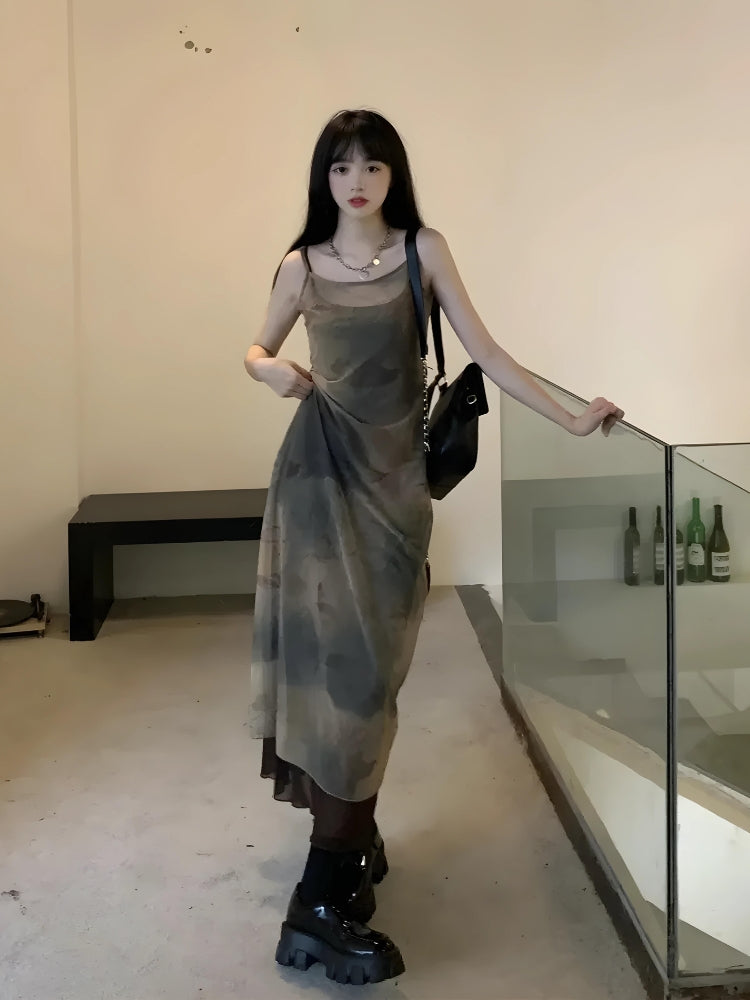 Stylish Work Outfits, Outfit Summer Ideas Fairy Grunge Forest Midi Dress