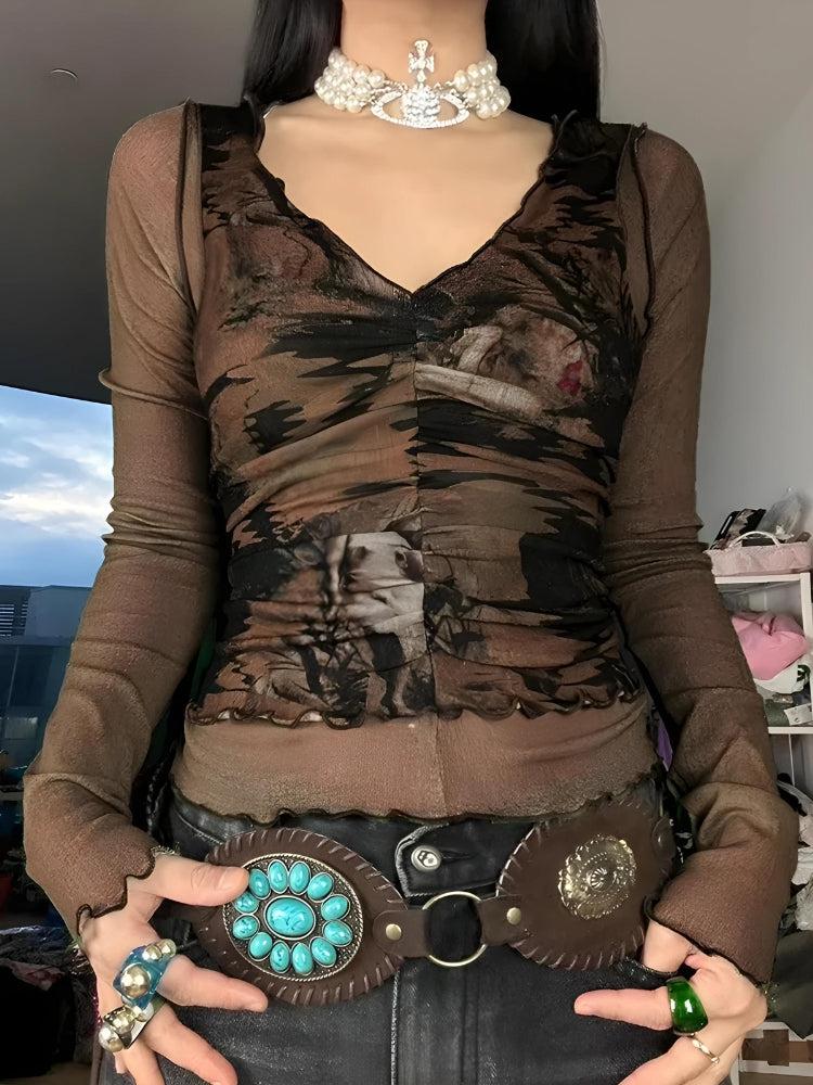 Stylish Work Outfits, Outfit Summer Ideas Fairy Grunge Mesh Sheer Top Stylish Work Outfits, Outfit Summer Ideas Fairy Grunge Mesh Sheer Top