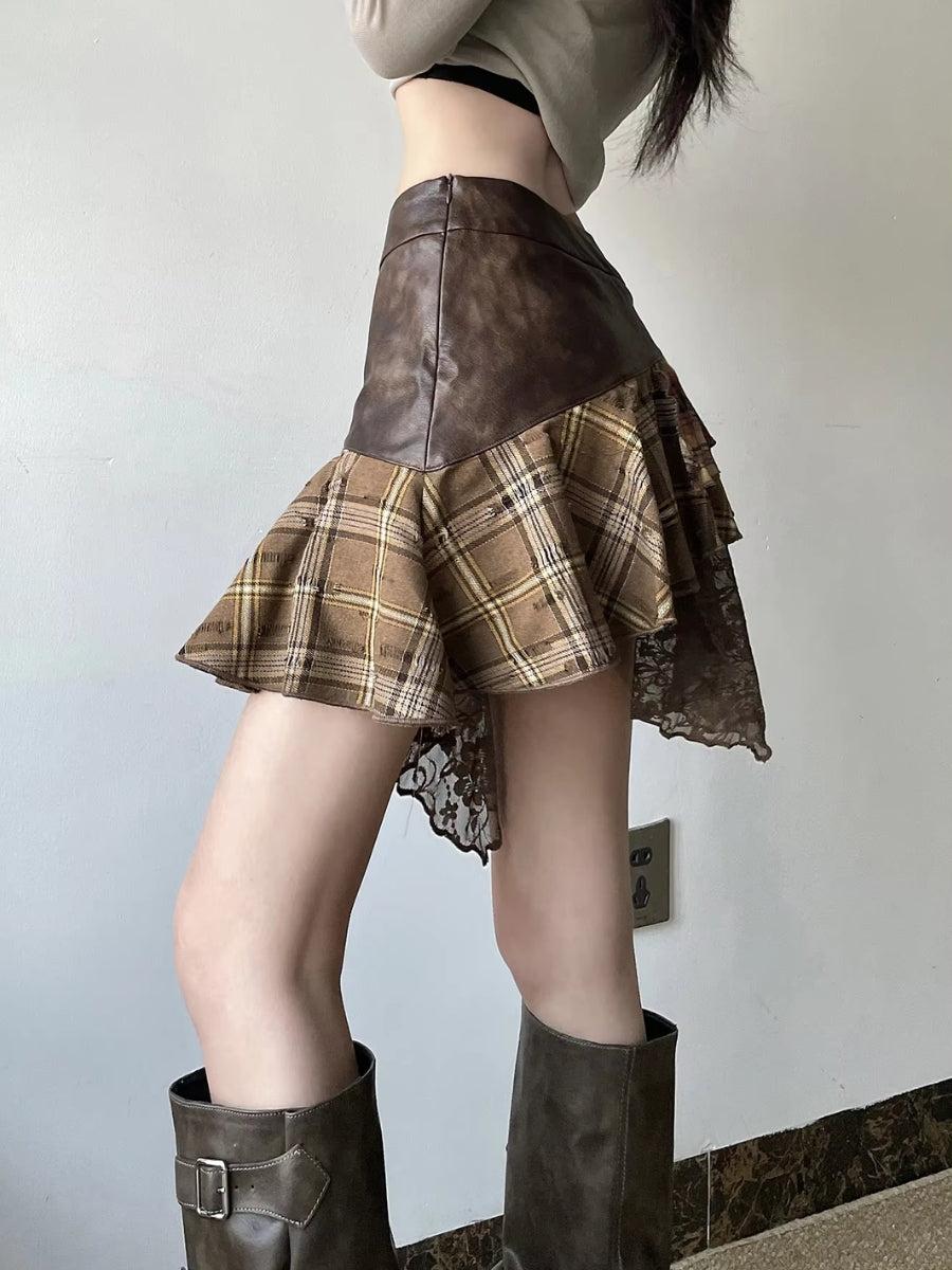 Stylish Work Outfits, Outfit Summer Ideas Fairy Grunge Patchwork Mini Skirt Stylish Work Outfits, Outfit Summer Ideas Fairy Grunge Patchwork Mini Skirt