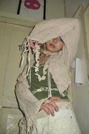 Stylish Work Outfits, Outfit Summer Ideas Fairy Grunge Ruffled Crop Cardigan