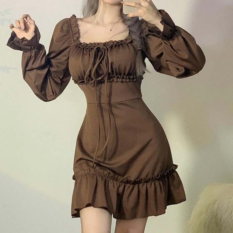 Stylish Work Outfits, Outfit Summer Ideas Fairy Grunge Ruffled Mini Dress