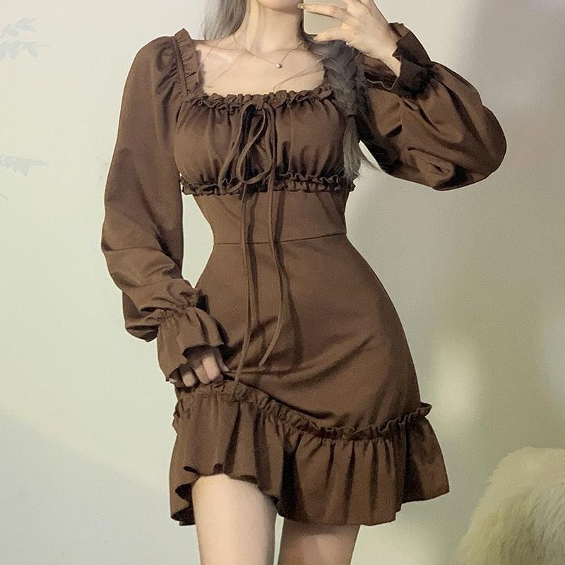 Stylish Work Outfits, Outfit Summer Ideas Fairy Grunge Ruffled Mini Dress