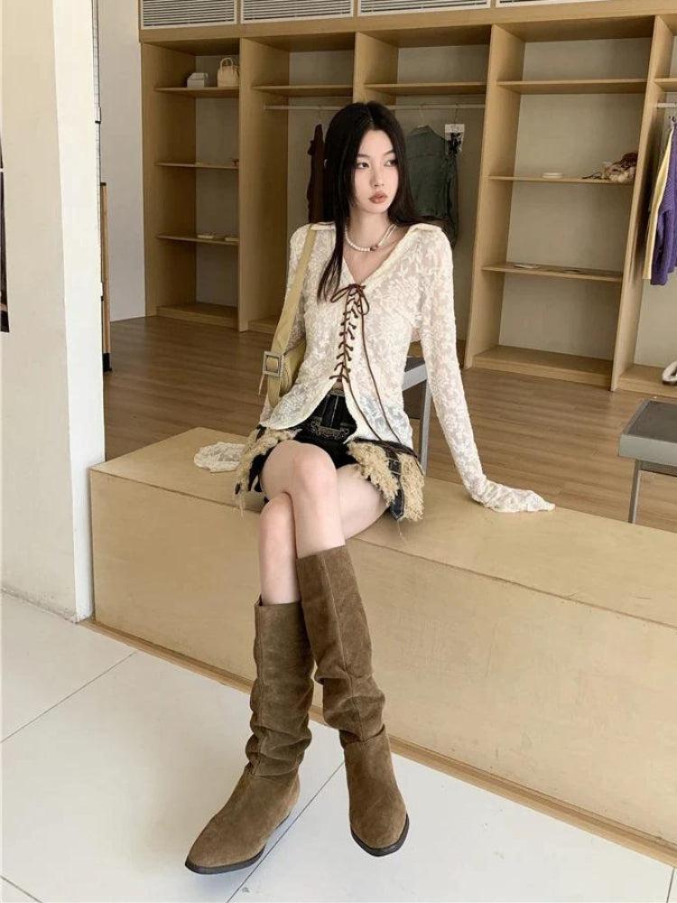 Stylish Work Outfits, Outfit Summer Ideas Fairy Grunge Transparent Lace Blouse Stylish Work Outfits, Outfit Summer Ideas Fairy Grunge Transparent Lace Blouse