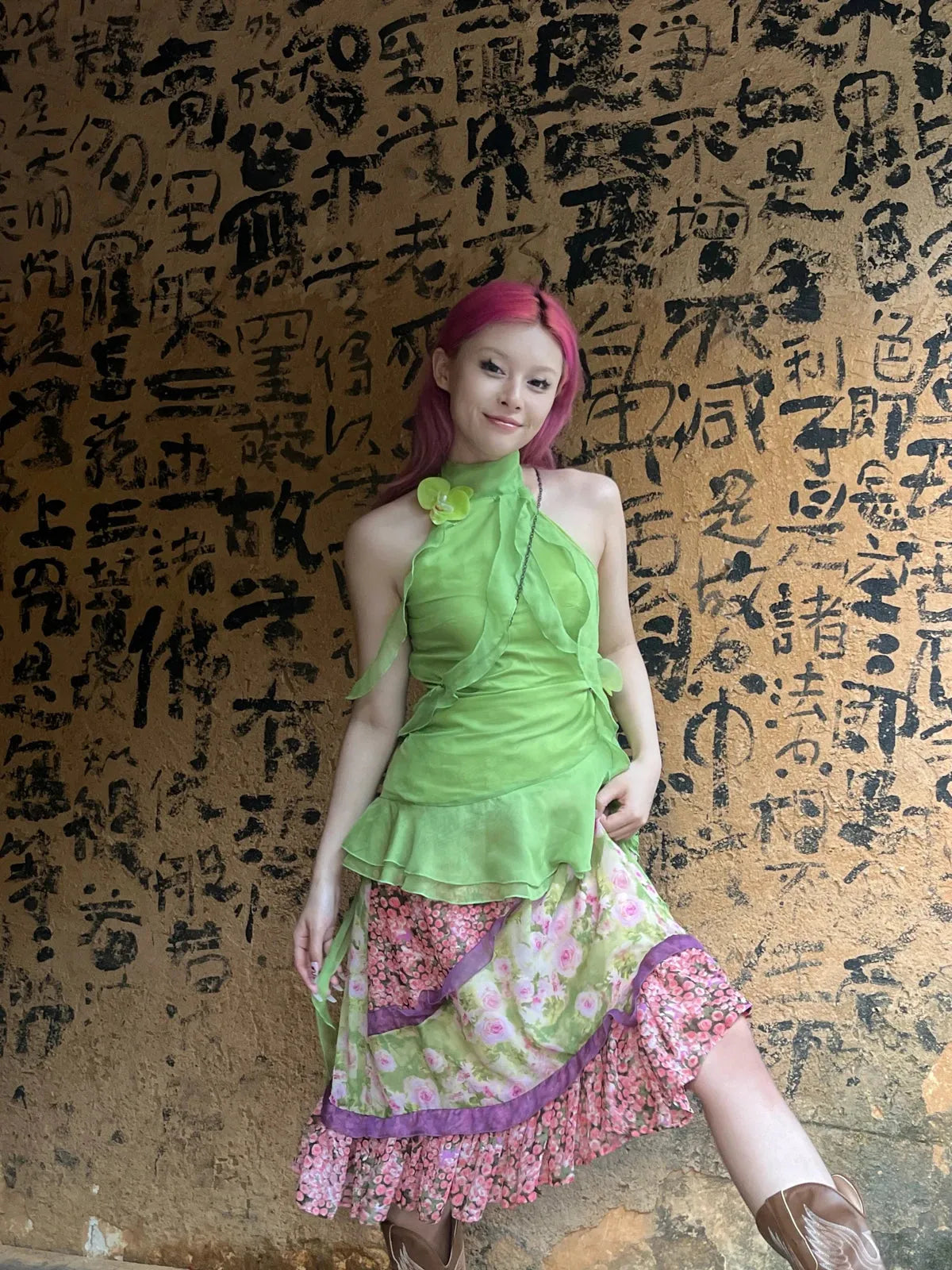 Stylish Work Outfits, Outfit Summer Ideas Fairycore Floral Ruffled Top Stylish Work Outfits, Outfit Summer Ideas Fairycore Floral Ruffled Top