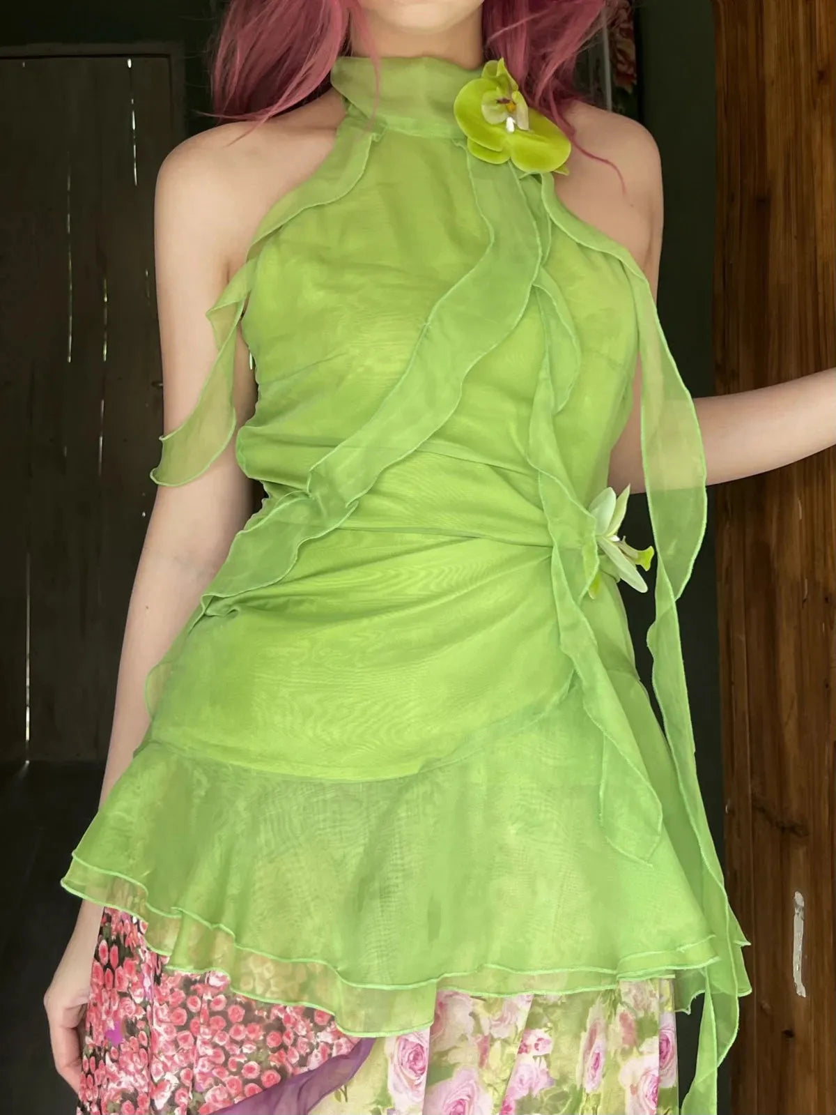 Stylish Work Outfits, Outfit Summer Ideas Fairycore Floral Ruffled Top Stylish Work Outfits, Outfit Summer Ideas Fairycore Floral Ruffled Top