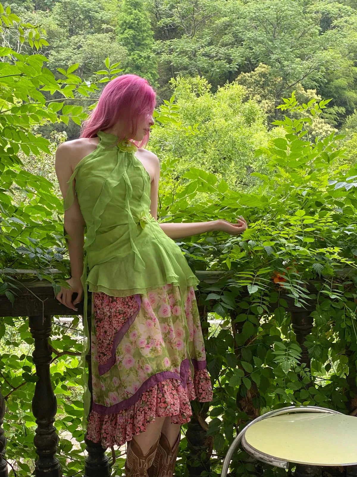 Stylish Work Outfits, Outfit Summer Ideas Fairycore Floral Ruffled Top Stylish Work Outfits, Outfit Summer Ideas Fairycore Floral Ruffled Top