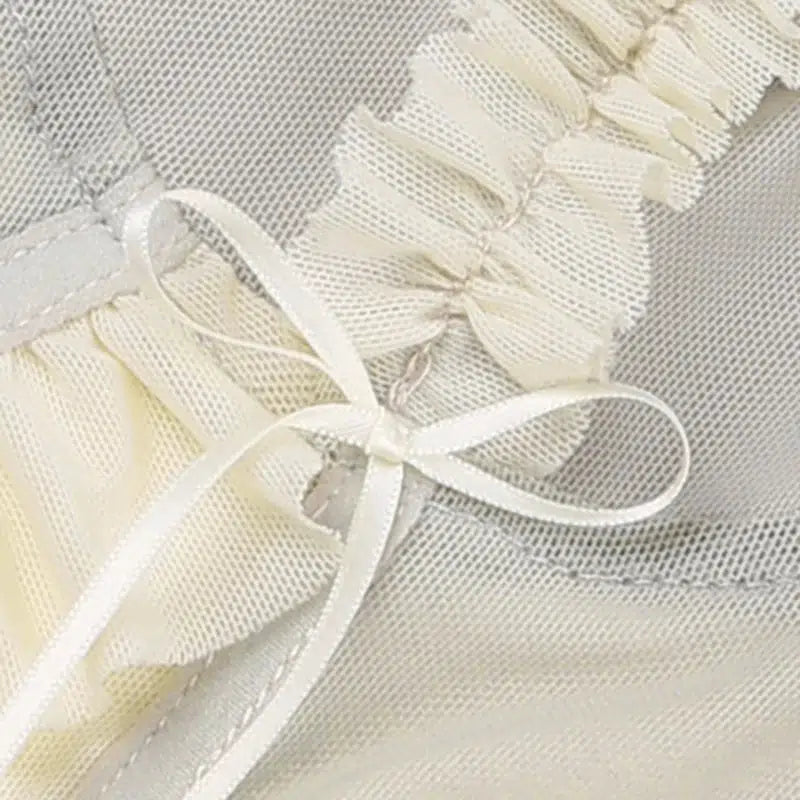 Stylish Work Outfits, Outfit Summer Ideas Fairycore Ruffled Mesh Corset Top Stylish Work Outfits, Outfit Summer Ideas Fairycore Ruffled Mesh Corset Top