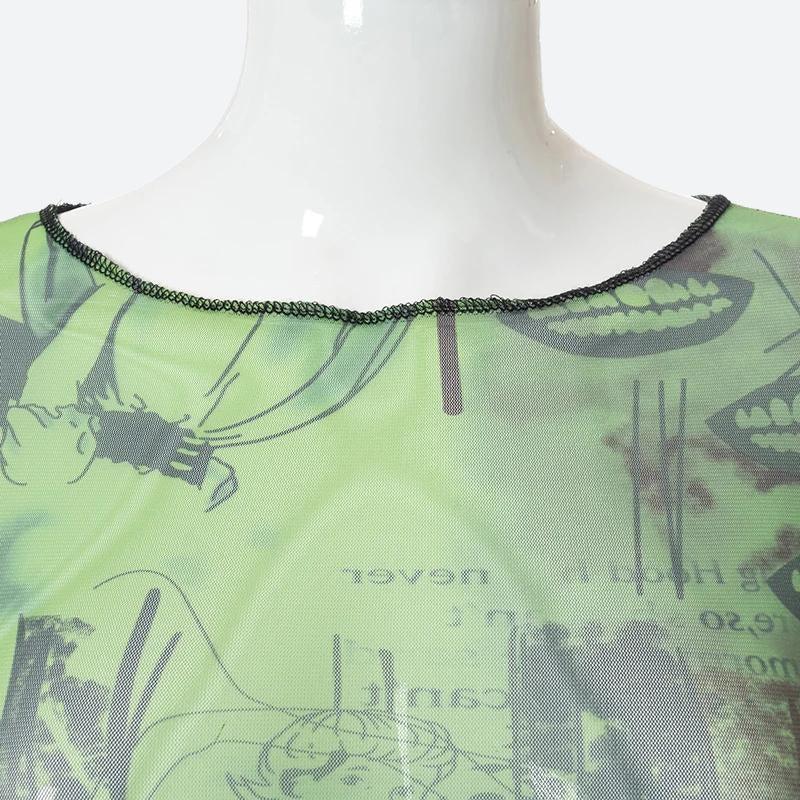 Stylish Work Outfits, Outfit Summer Ideas Fairycore Slit Mesh Crop Top Stylish Work Outfits, Outfit Summer Ideas Fairycore Slit Mesh Crop Top