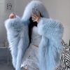 Stylish Work Outfits, Outfit Summer Ideas Faux Fur Hooded Jacket