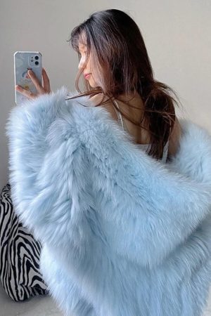 Stylish Work Outfits, Outfit Summer Ideas Faux Fur Hooded Jacket