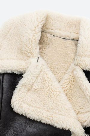 Stylish Work Outfits, Outfit Summer Ideas Faux Fur Lined Biker Jacket