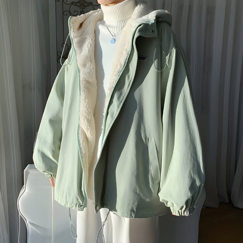 Stylish Work Outfits, Outfit Summer Ideas Faux Fur Lined Hooded Jacket