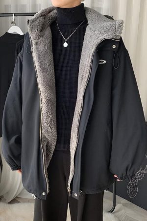 Stylish Work Outfits, Outfit Summer Ideas Faux Fur Lined Hooded Jacket