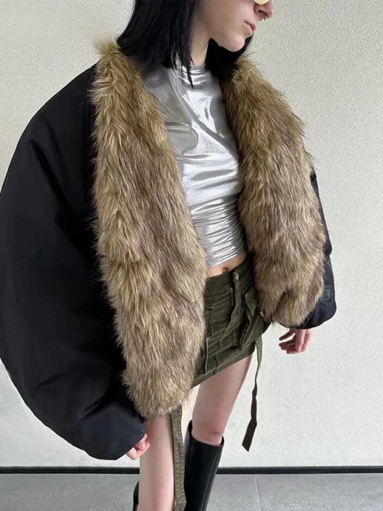 Stylish Work Outfits, Outfit Summer Ideas Faux Fur Puffer Jacket Stylish Work Outfits, Outfit Summer Ideas Faux Fur Puffer Jacket