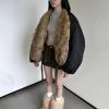 Stylish Work Outfits, Outfit Summer Ideas Faux Fur Puffer Jacket