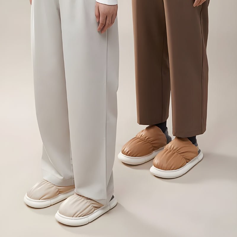 Stylish Work Outfits, Outfit Summer Ideas Faux Leather Puffer Slippers