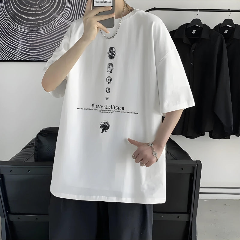 Stylish Work Outfits, Outfit Summer Ideas Fierce Collision Oversized Tee Stylish Work Outfits, Outfit Summer Ideas Fierce Collision Oversized Tee