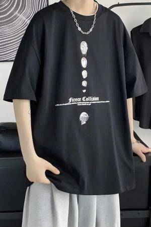 Stylish Work Outfits, Outfit Summer Ideas Fierce Collision Oversized Tee