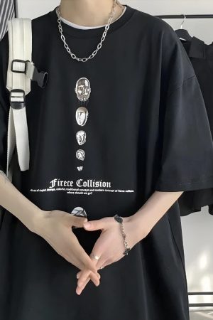 Stylish Work Outfits, Outfit Summer Ideas Fierce Collision Oversized Tee