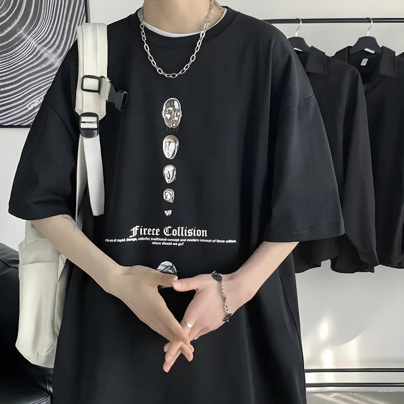 Stylish Work Outfits, Outfit Summer Ideas Fierce Collision Oversized Tee Stylish Work Outfits, Outfit Summer Ideas Fierce Collision Oversized Tee