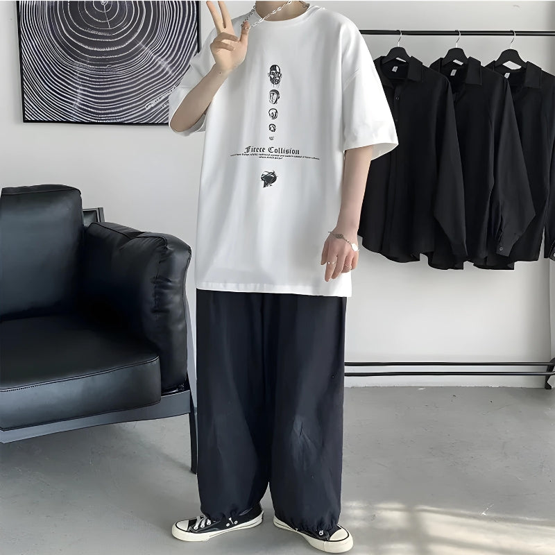 Stylish Work Outfits, Outfit Summer Ideas Fierce Collision Oversized Tee Stylish Work Outfits, Outfit Summer Ideas Fierce Collision Oversized Tee