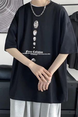 Stylish Work Outfits, Outfit Summer Ideas Fierce Collision Oversized Tee