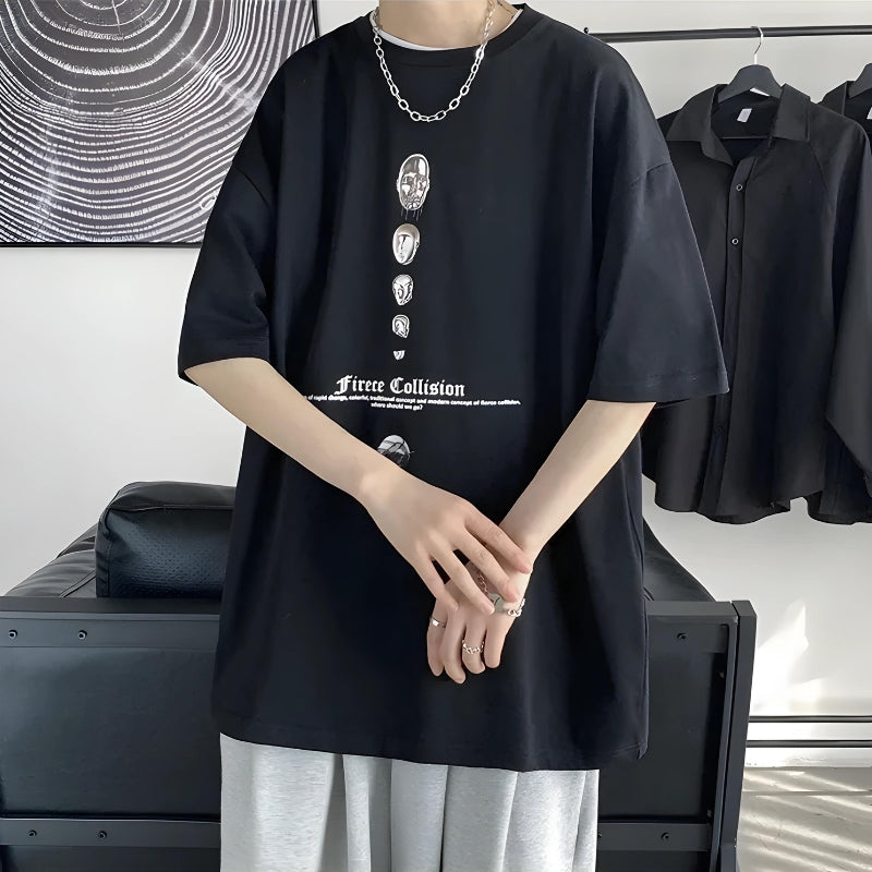 Stylish Work Outfits, Outfit Summer Ideas Fierce Collision Oversized Tee Stylish Work Outfits, Outfit Summer Ideas Fierce Collision Oversized Tee